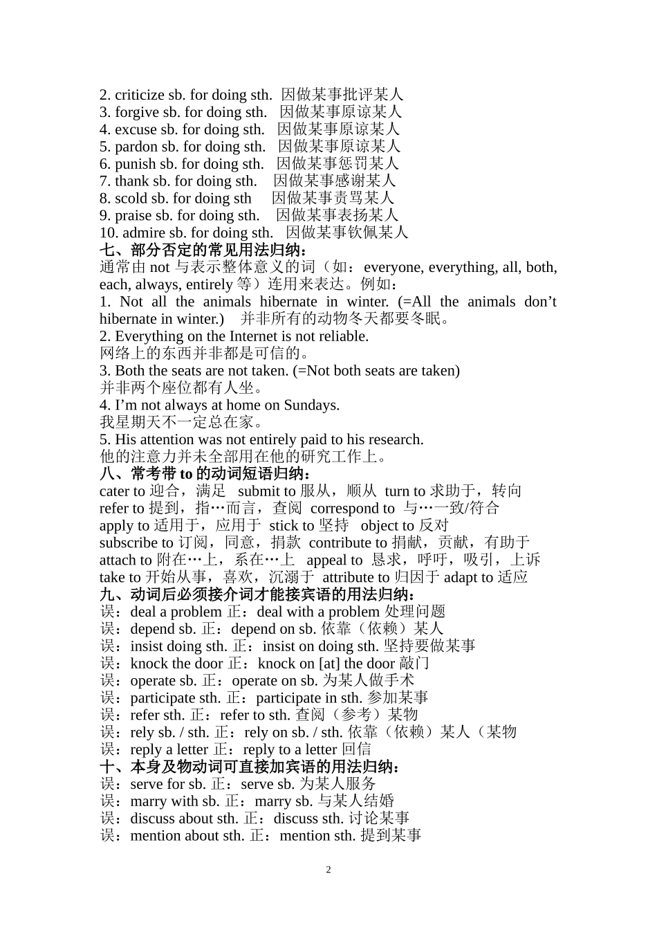 高考英语考点聚焦(五）_第2页