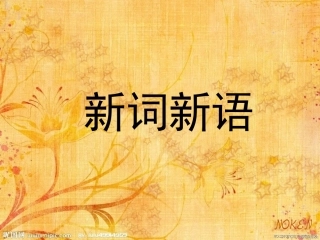 《新词新语与流行文化》高中必修一梳理探究课件