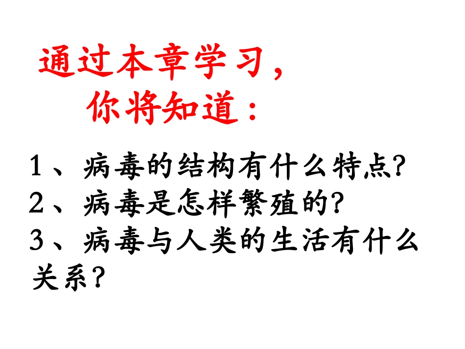 人教版八年级生物上册第五章《病毒》_第2页