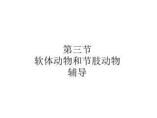 软体动物和节肢动物辅导