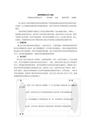 深度营销模式及导入流程分析