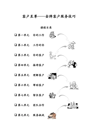 客户至尊——金牌客户服务技巧(1)