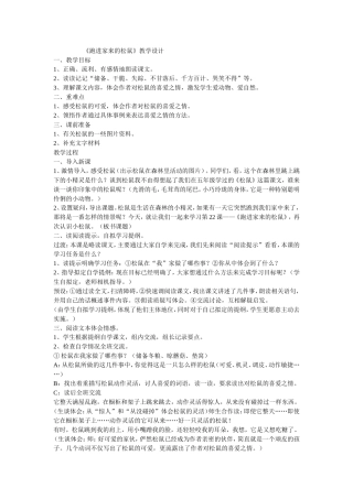 跑进家来的松鼠教学设计