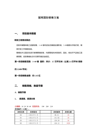 丽湾国际销售方案