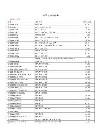 硒鼓加粉价格表