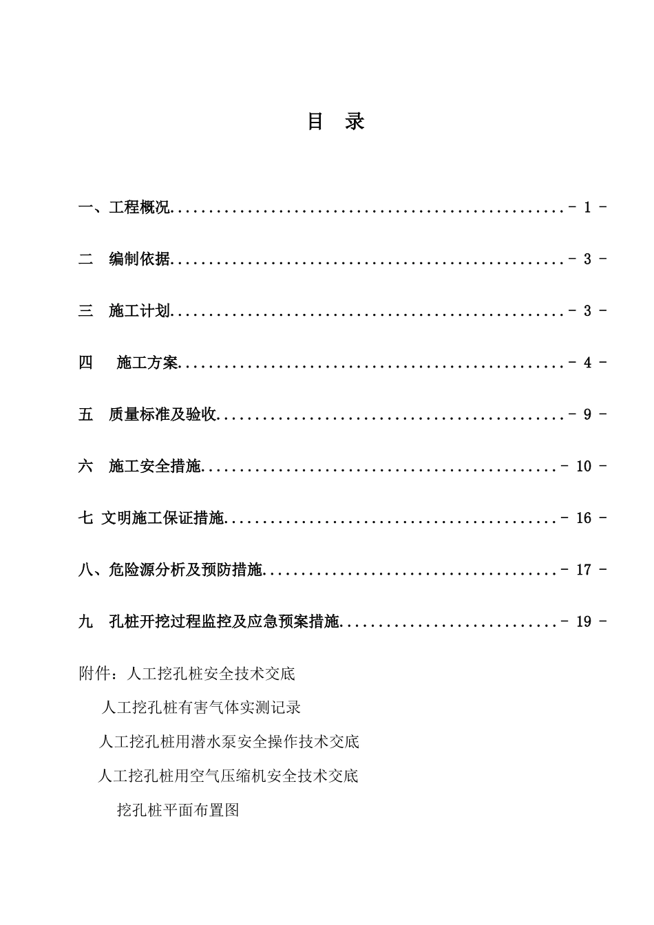 温馨花园人工挖孔桩施工方案_第1页