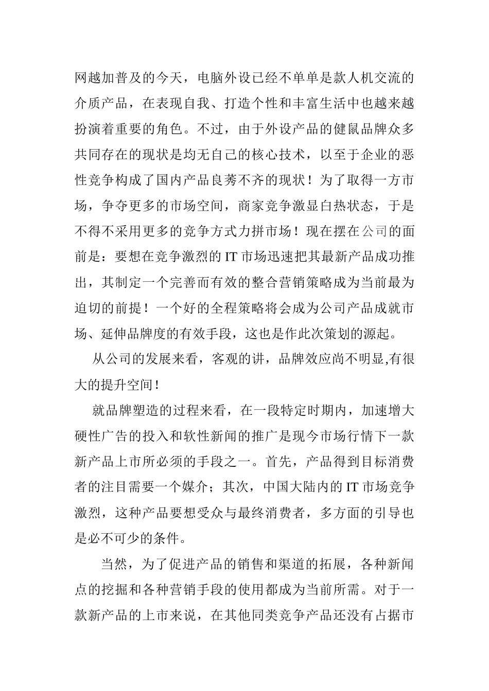 鼠标产品整合营销方案_第2页