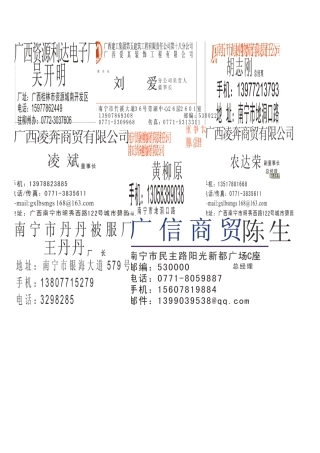 南宁市中小企业客户资料