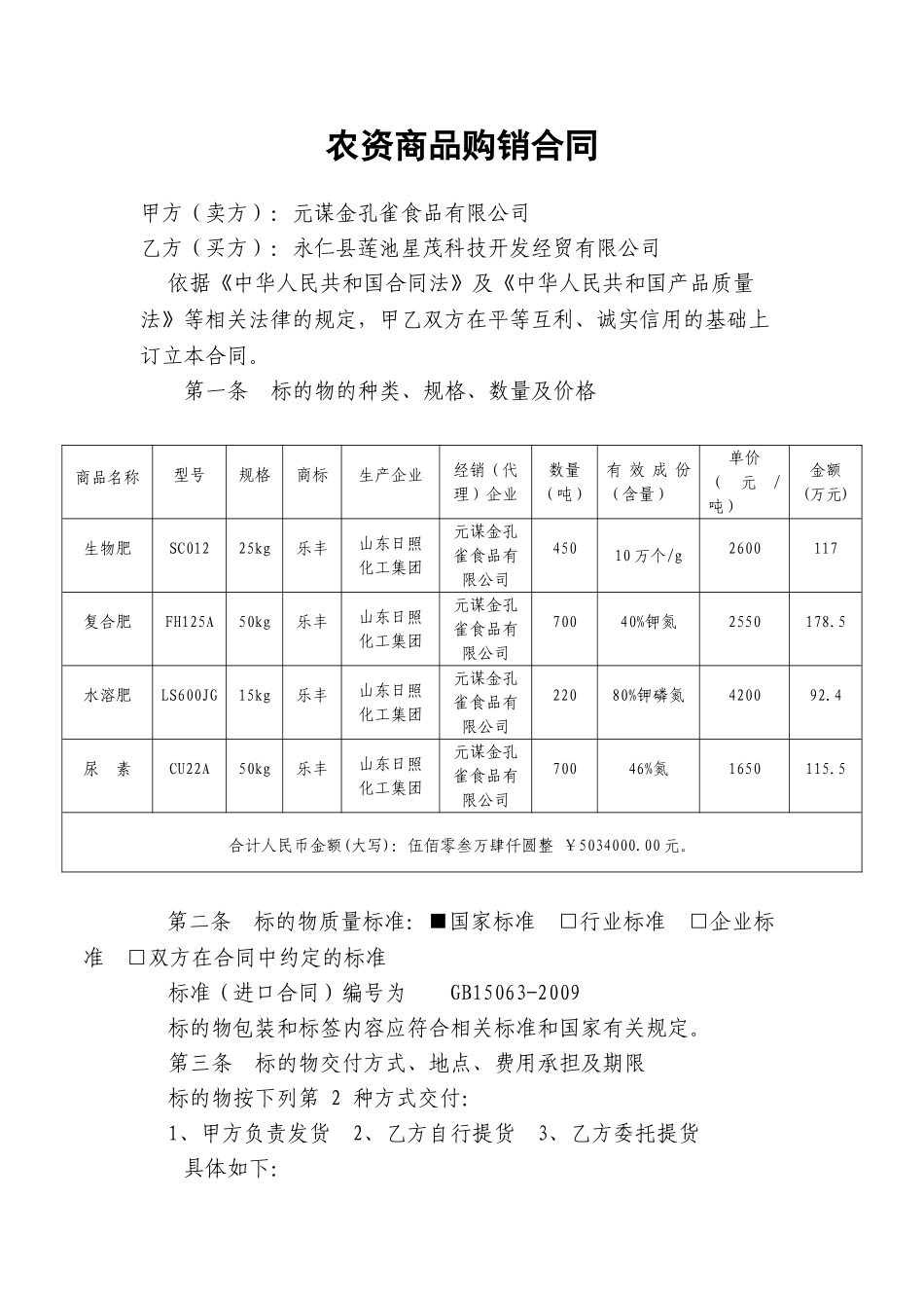 农资商品购销合同(8页)_第1页
