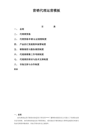 营销代理商运营手册