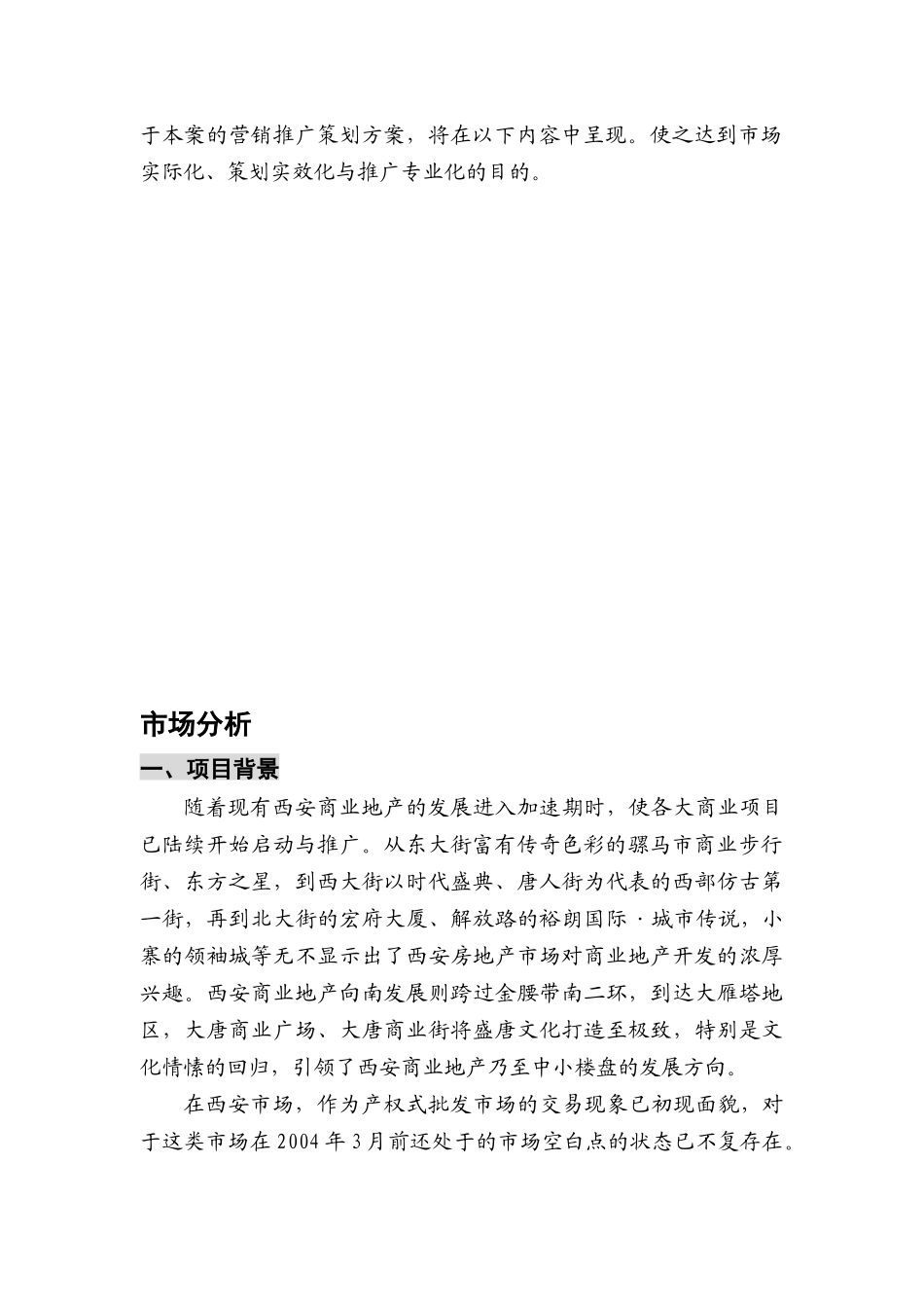 西安市某商业项目营销策划方案_第3页