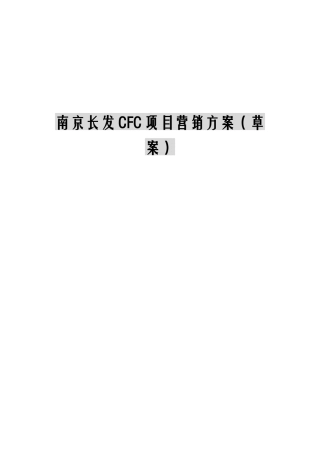 南京房地产项目营销方案