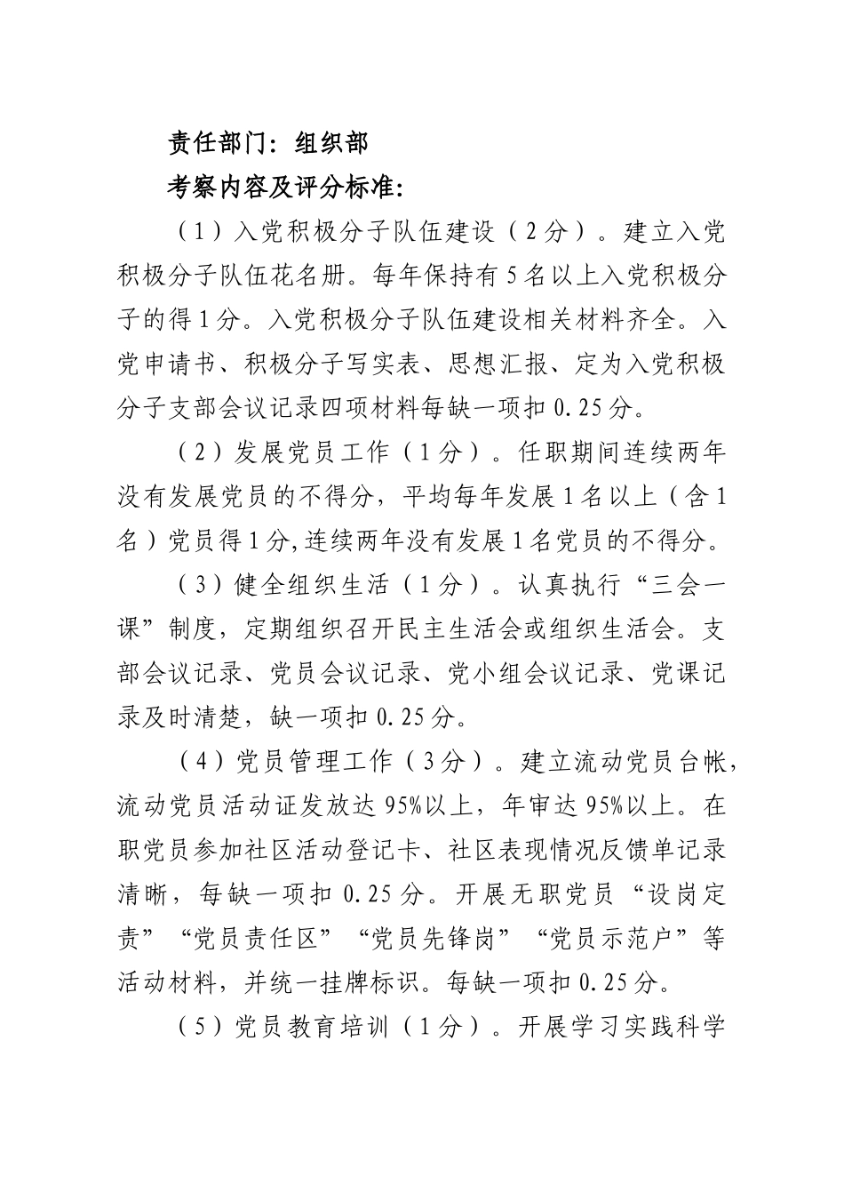 社区书记业绩量化考察方案(讨论稿)_第3页