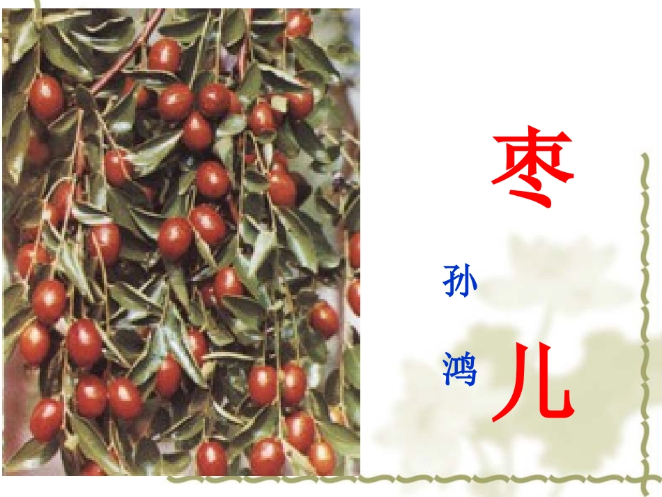 九年级《枣儿》课件_第2页
