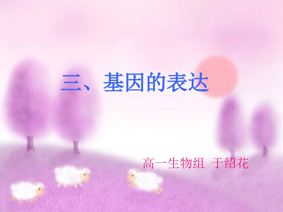 基因的表达（用）_第1页