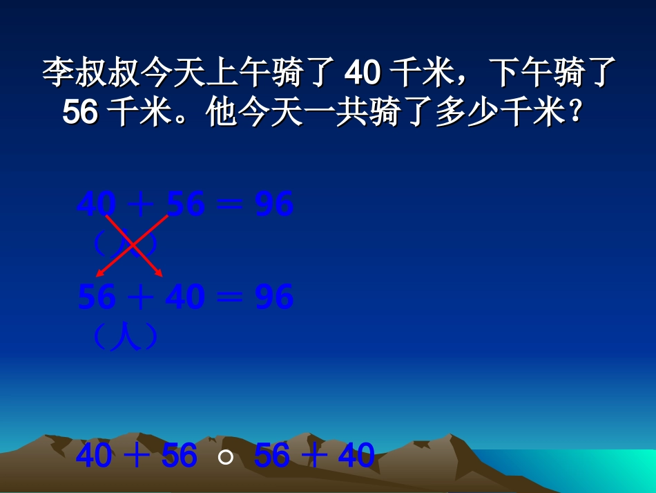 人教版小学数学四年级下册加法运算定律_第3页