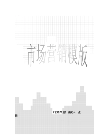 整合营销策划模版