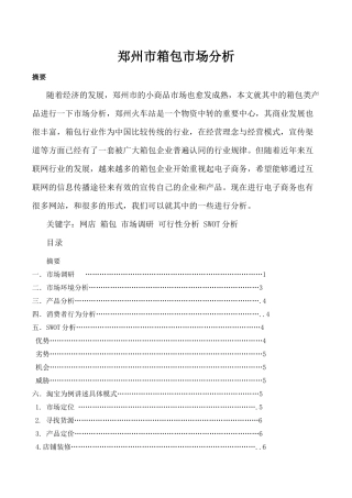 箱包市场分析