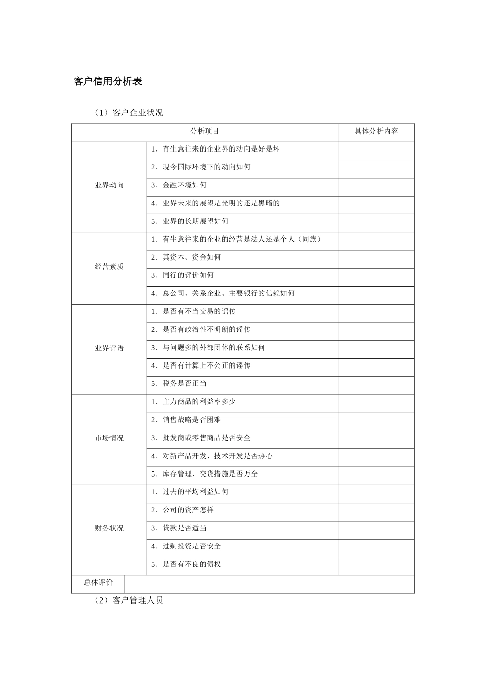 客户信用分析表_第1页