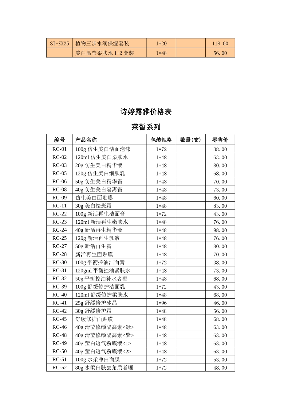 诗婷露雅价格表汇编_第3页