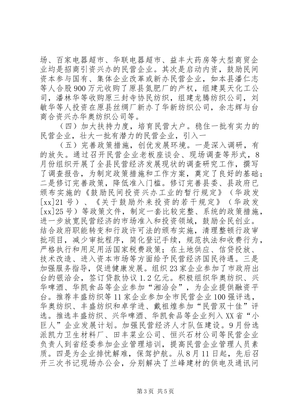 县民营工作总结及工作规划总结_第3页