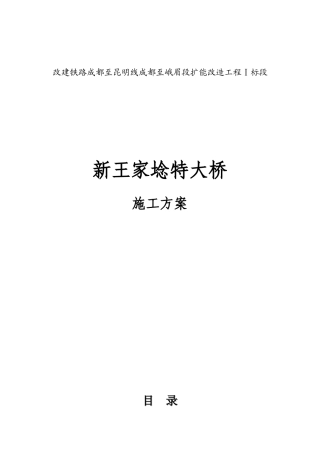 新王家埝特大桥施工方案