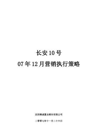 沈阳某汽车10号07年末营销执行策略