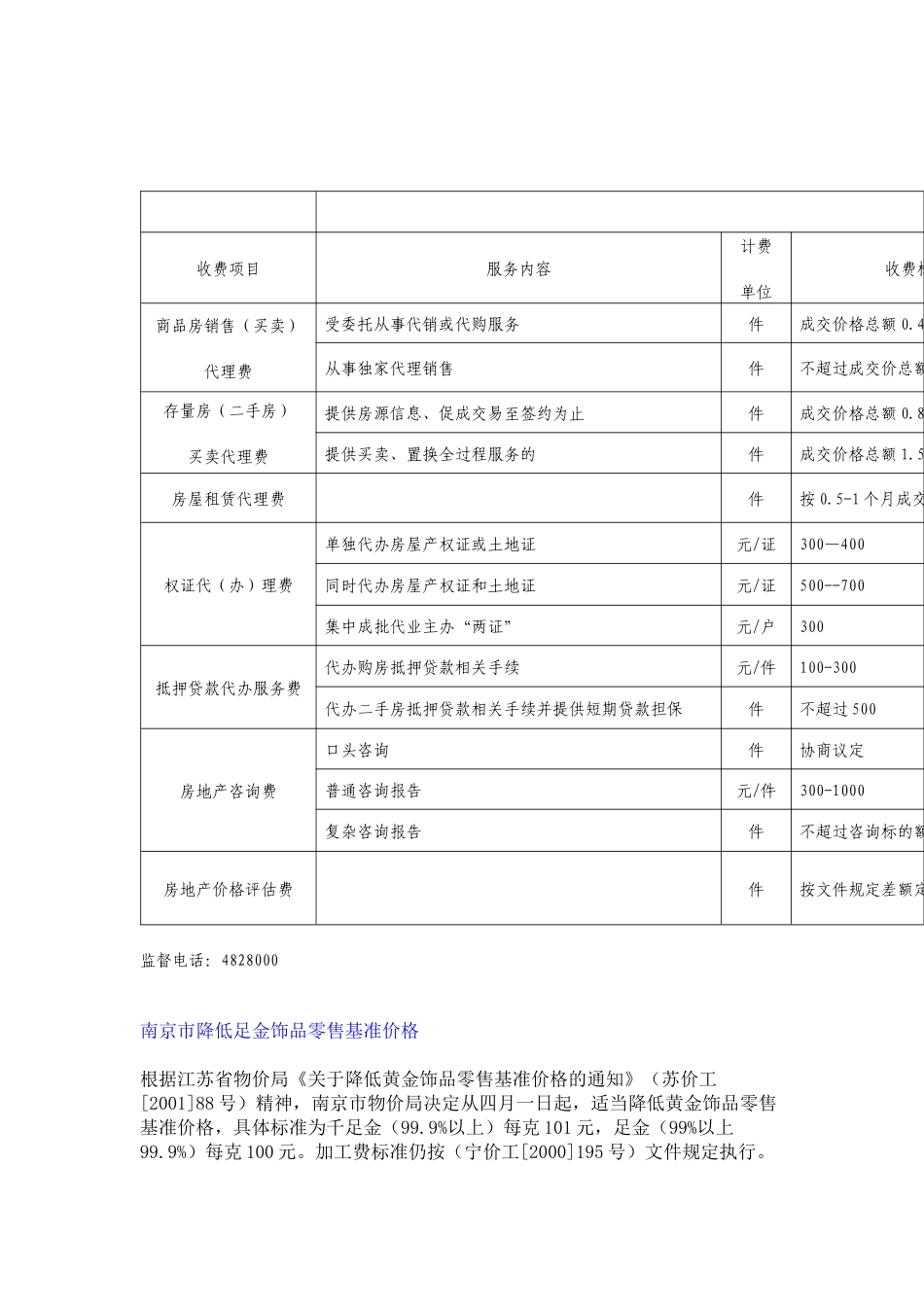 南京市物价局规范房地产中介服务收费_第2页