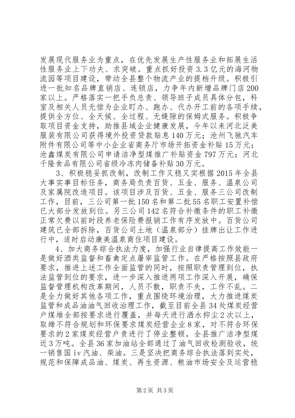 商务局年度工作总结及工作计划_第2页