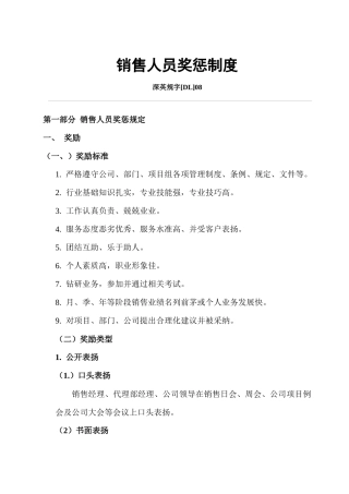 销售人员奖惩制度19