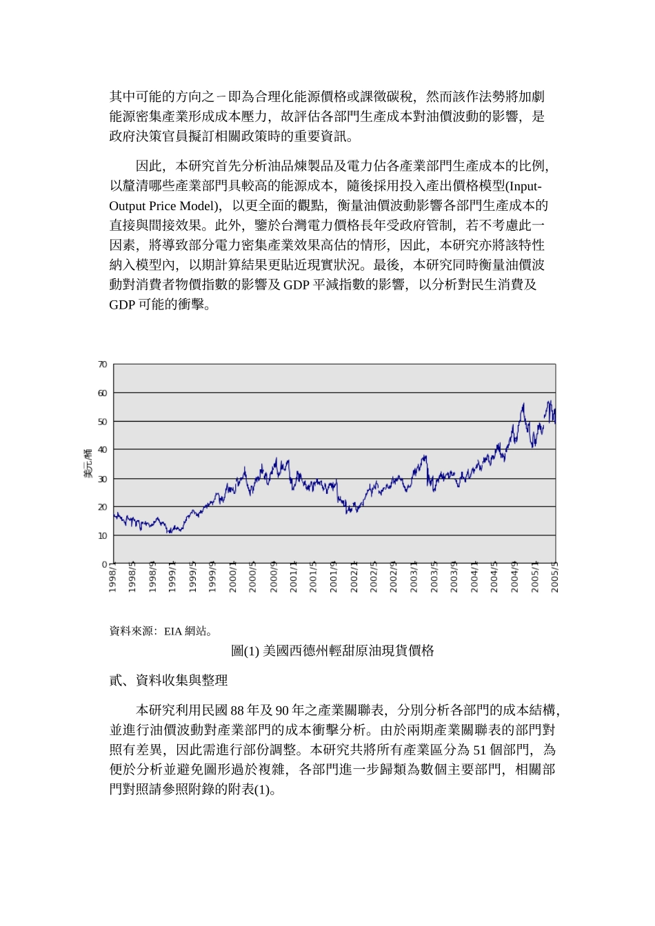油价变动对产业生产成本及价格变动分析之投入产出模型_第2页