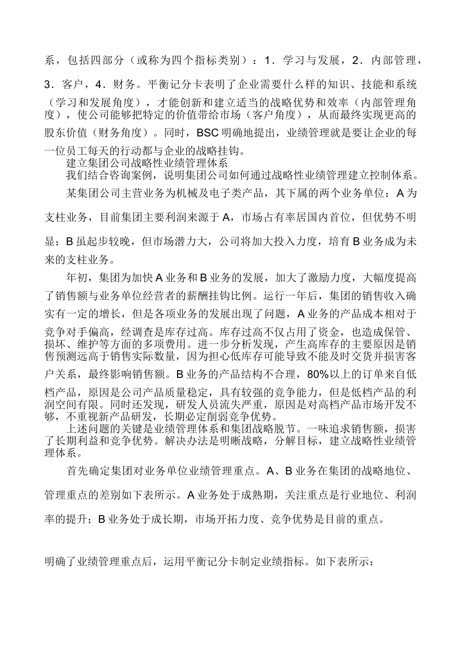 战略性业绩管理：集团公司建立控制体系的有效手段(5页)_第2页