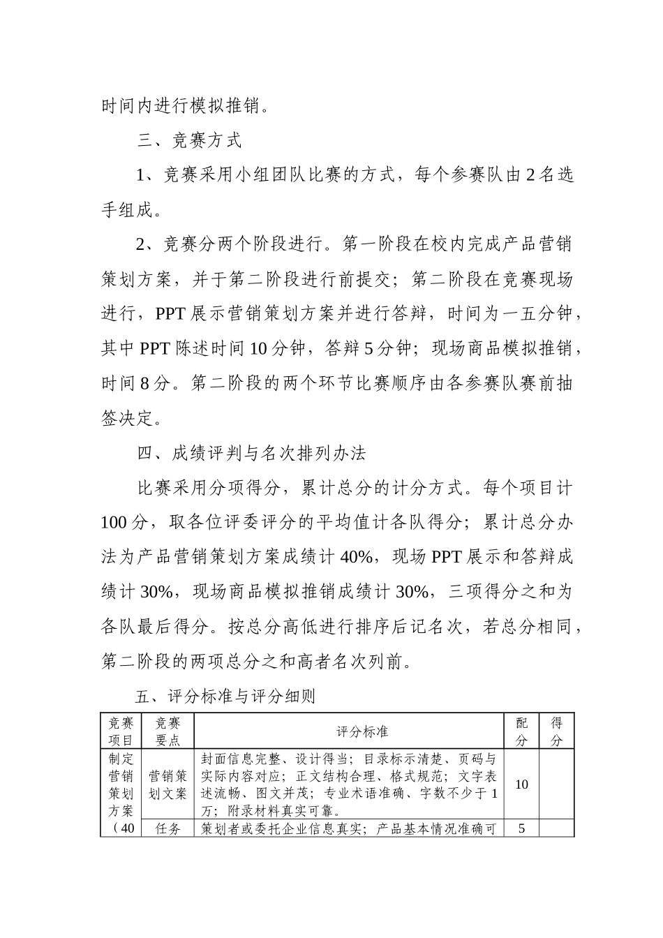 营销策划及模拟销售竞赛规程_第2页