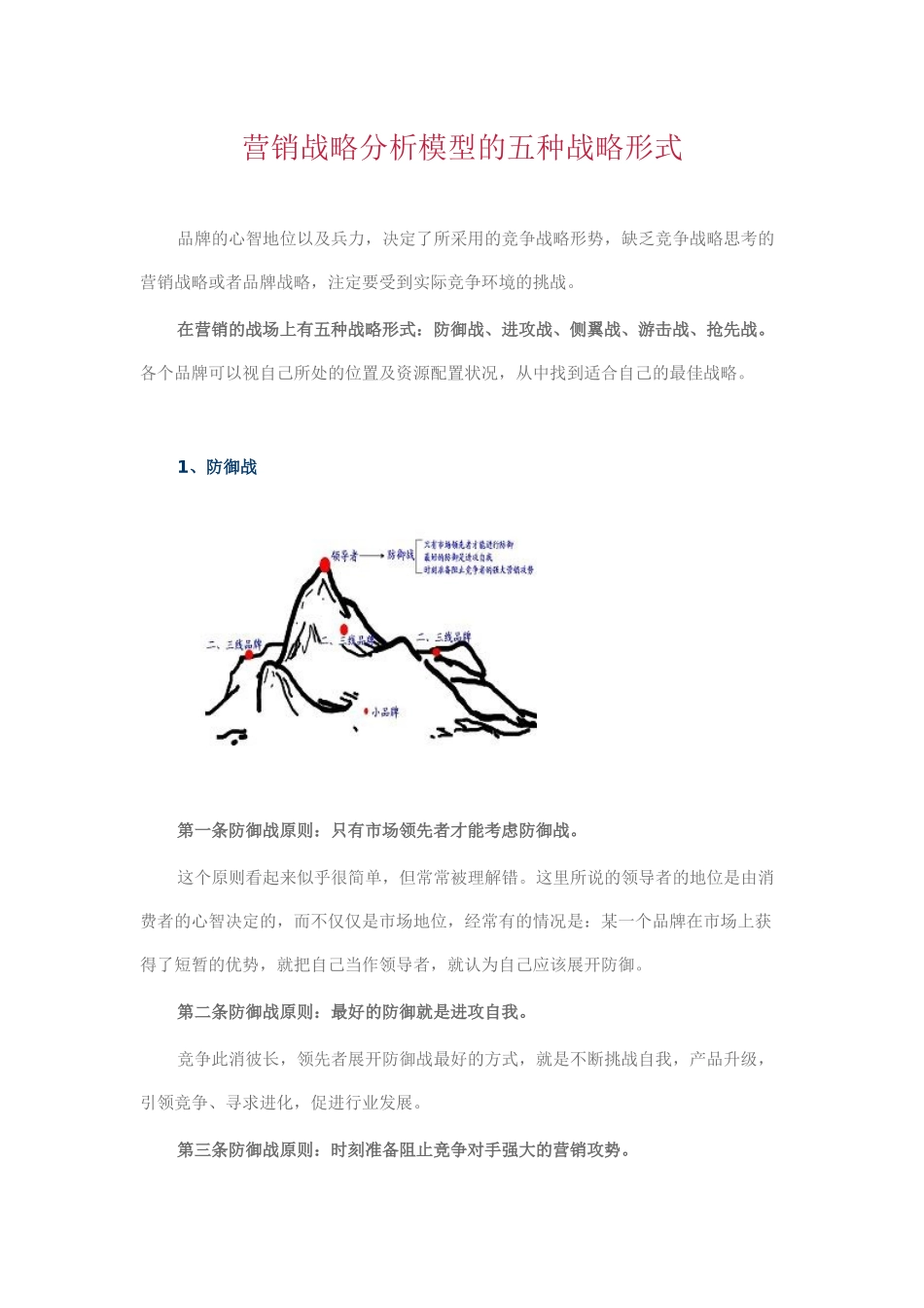 营销战略分析模型的五种战略形式_第1页