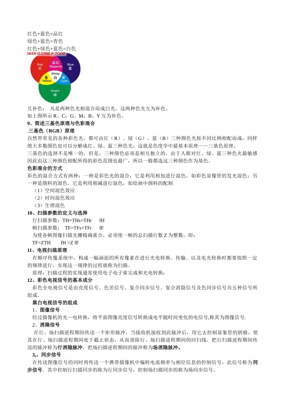 数字电视复习材料_第2页