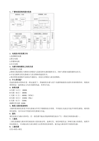 数字电视复习材料