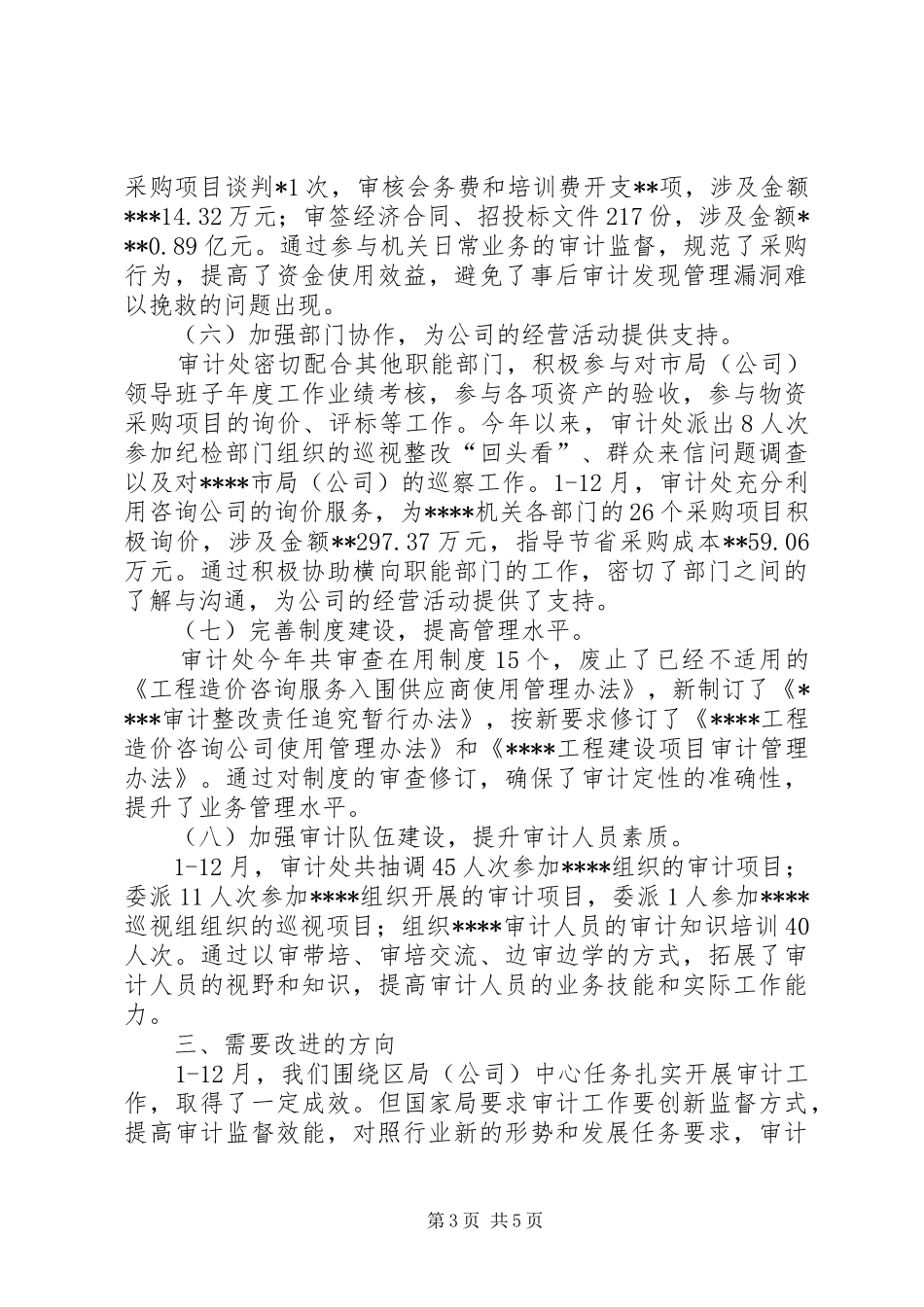 审计处工作总结和XX年工作计划_第3页