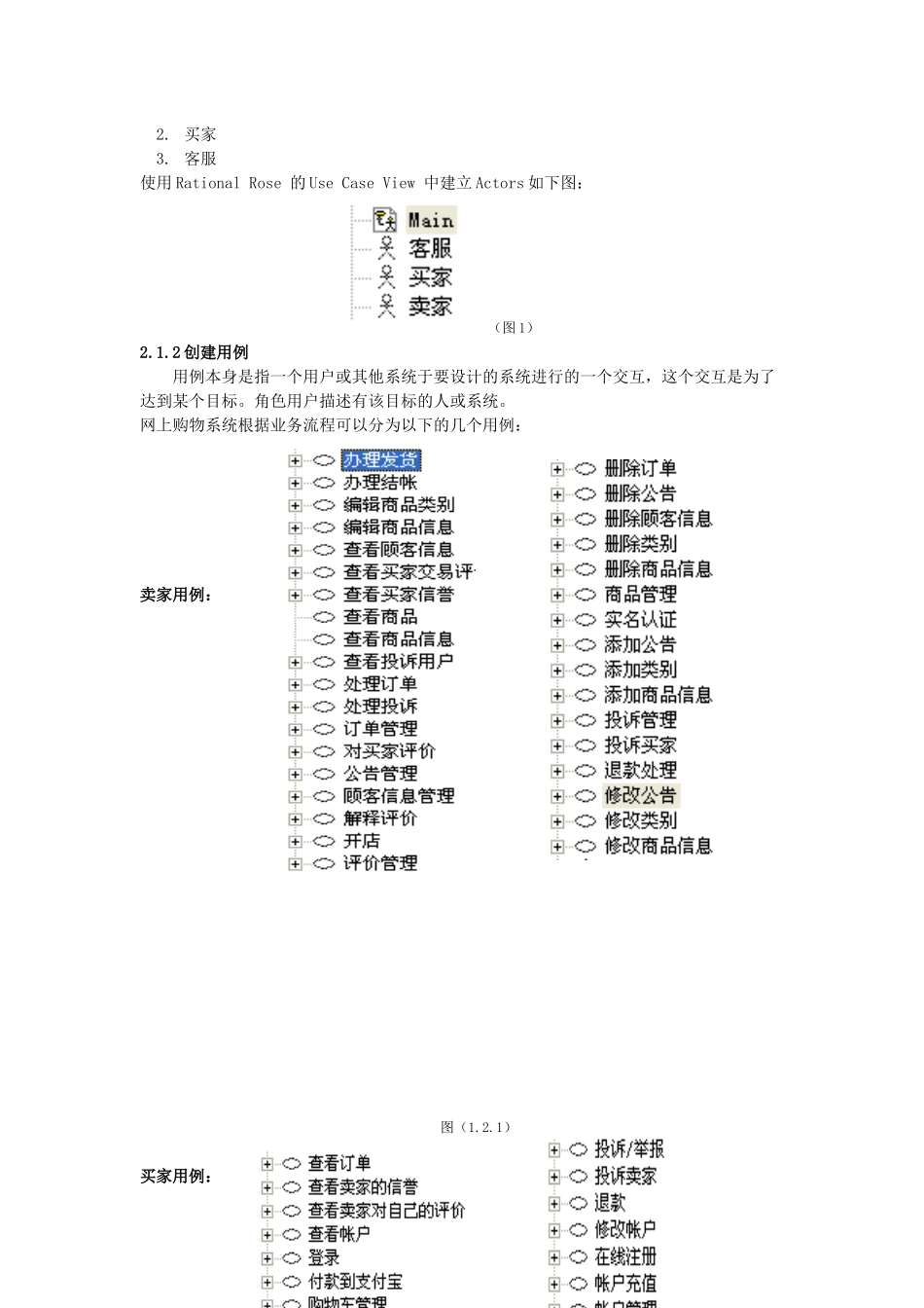 客服部角色用例图_第3页