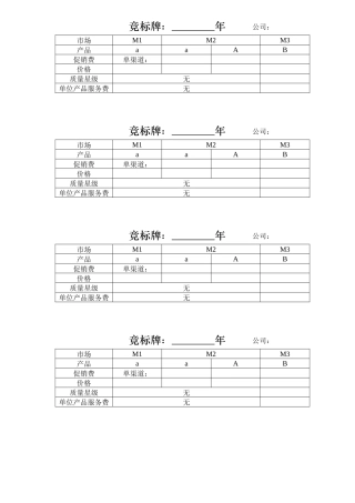 营销管理表格
