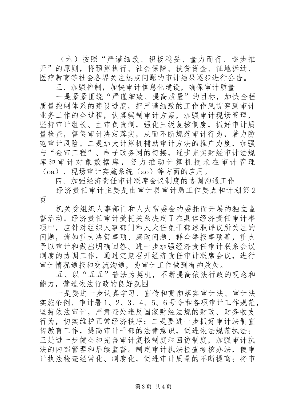 县审计局工作要点和计划_第3页