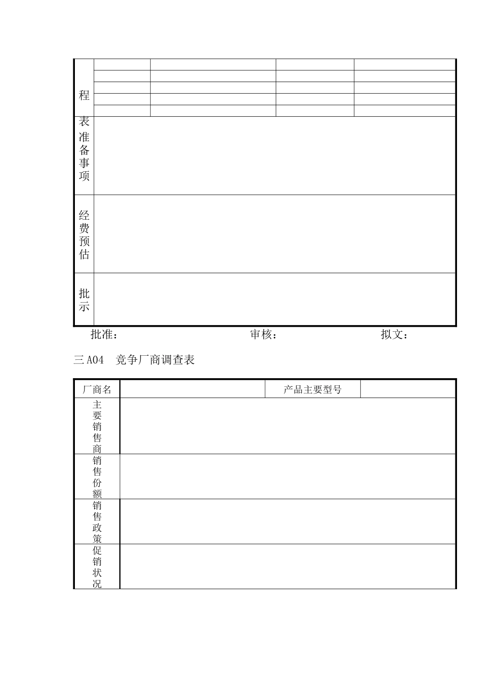 企业营销管理表格_第3页