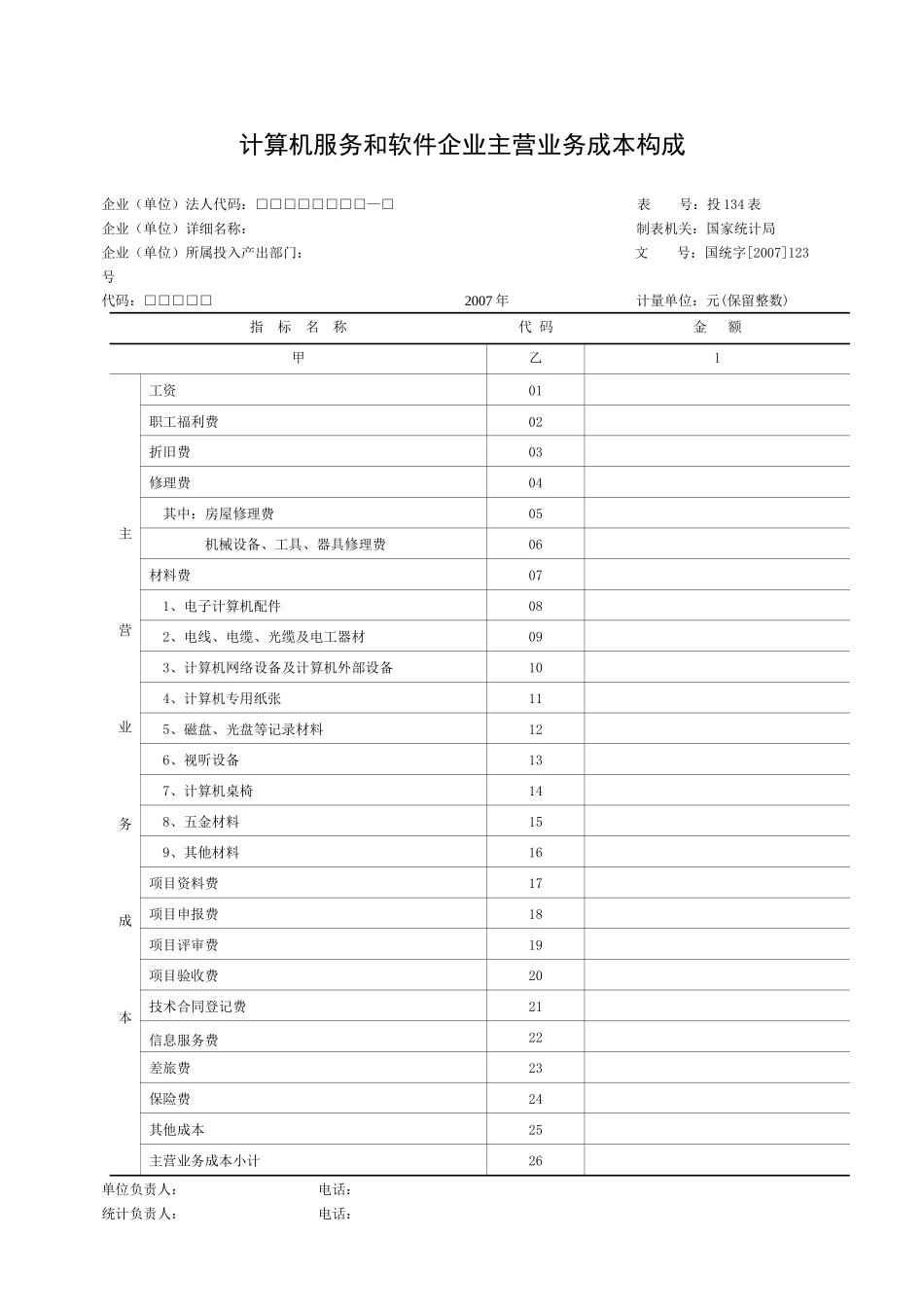 计算机服务与软件企业投入产出调查表_第3页