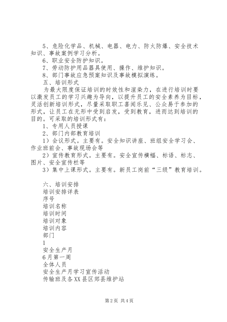 传输班月度安全学习计划_第2页