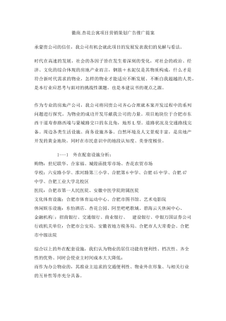 某公寓项目营销策划广告推广提案