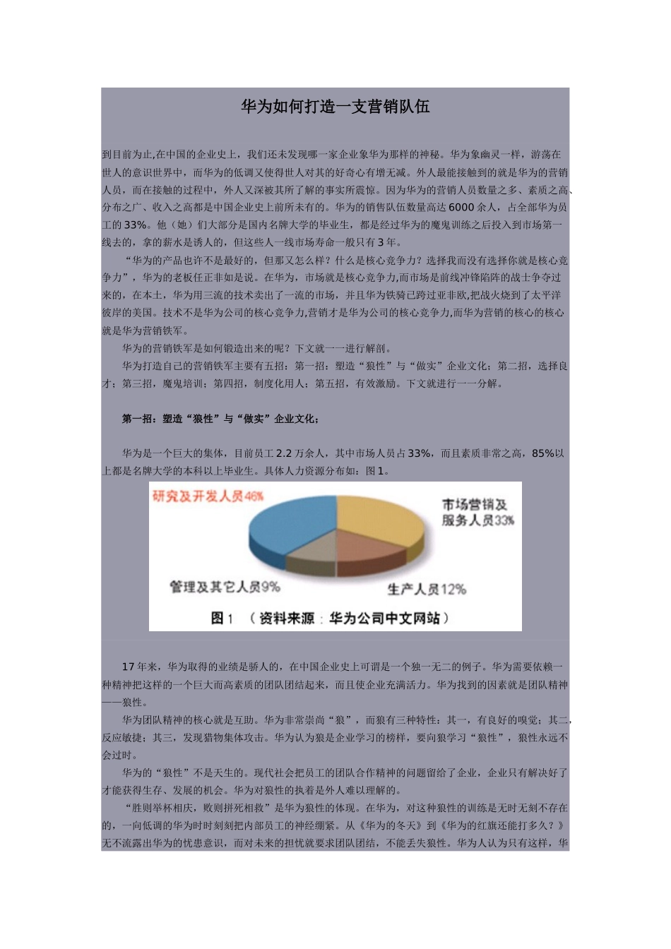 华为如何打造一支营销队伍_第1页