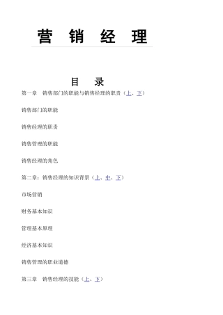 营销经理WORD版