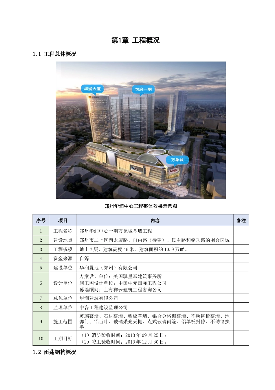 郑州华润中心华润大厦雨篷钢构吊装专项施工方案_第3页