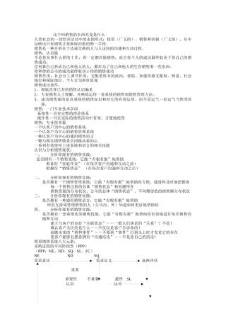 销售概念讲解分析