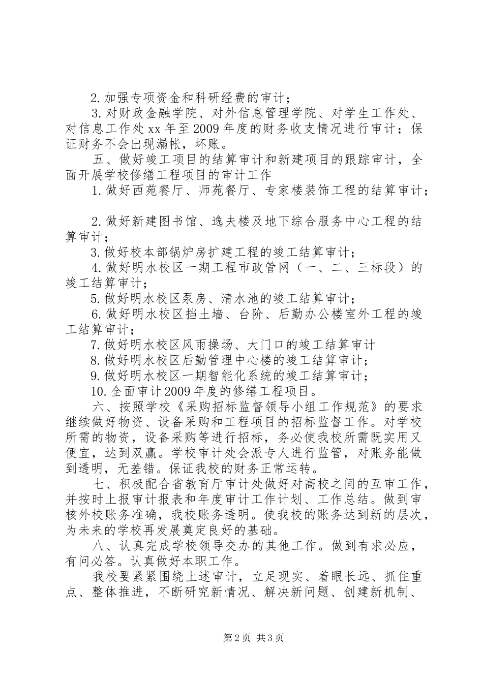 审计处审计工作计划_第2页