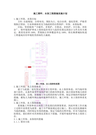 施工期环水保工程措施实施计划